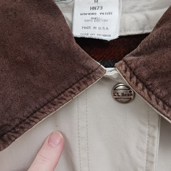 Vintage LL Bean Barn Coat Womens Petite Medium Removable Wool Lined Chore READ - Picture 8 of 12